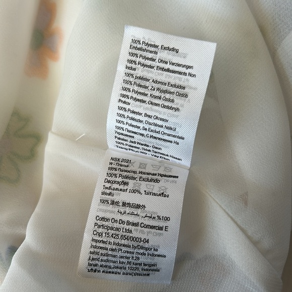 NWT Cotton On Santorini Floral Cowl Neck Mini Dress Size Small - Picture 10 of 11